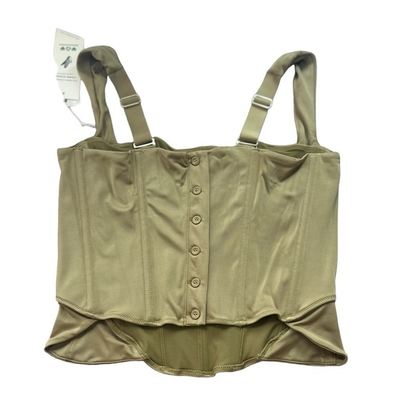 Revolve We Are HAH Knock Out Top in Shroom Stretch Corset Bustier Size XS NWT - Picture 4 of 13